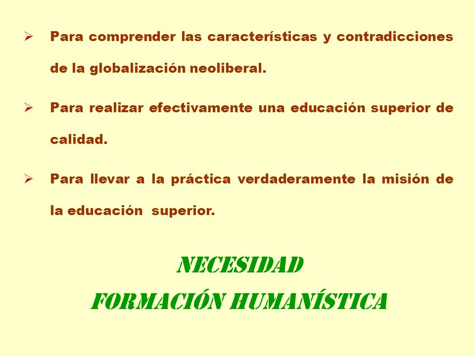 que es la formacion humanistica